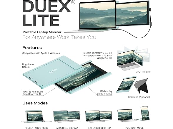 (NEW) Mobile Pixels Duex Lite 12.5" Portable Monitor