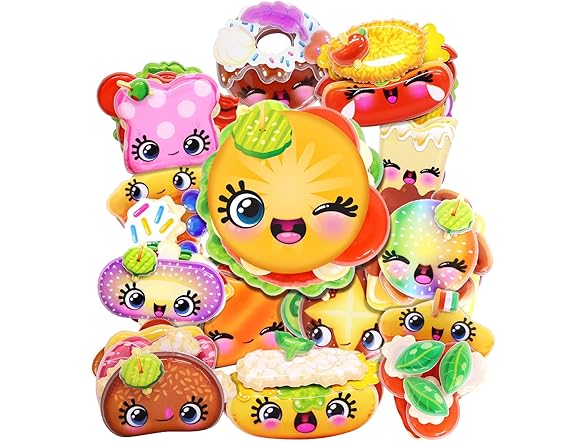 Puffy Puffs 3D Characters Stickers 10Pk