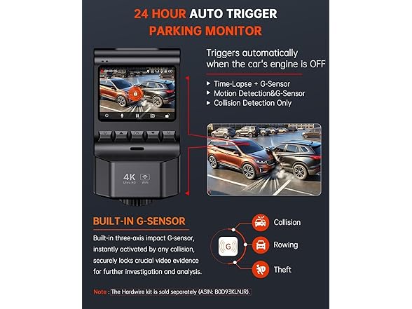 4K Dash Cam | Front and Rear