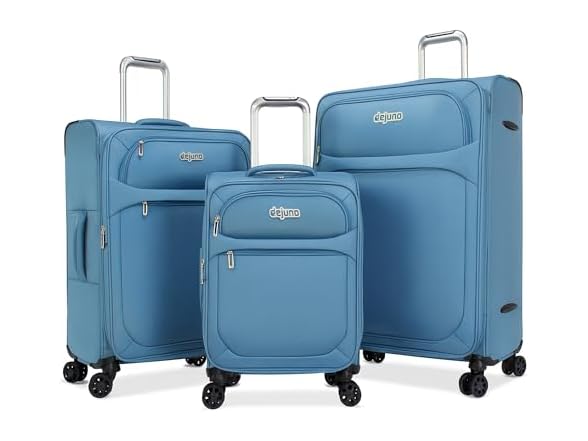 World Traveler Dejuno Cirrus 3-Piece Luggage Set - Blue