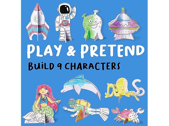 Creativity for Kids Wonder Worlds 3D Coloring Kit 2Pk