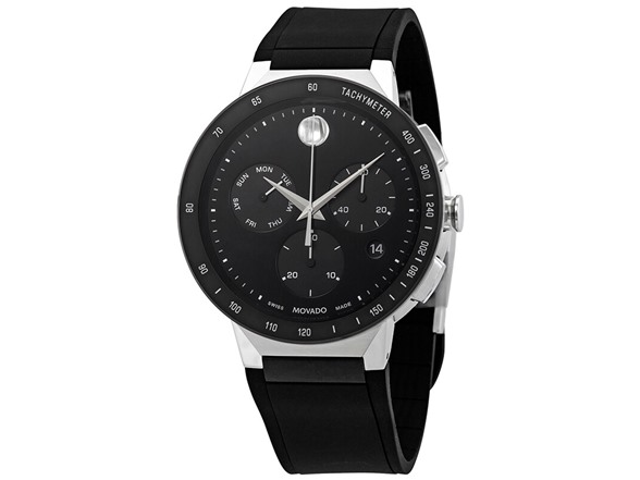 Movado Sapphire Chronograph Rubber Mens Watch