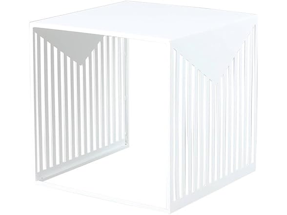 LeisureMod Cisco Square Steel Side Table
