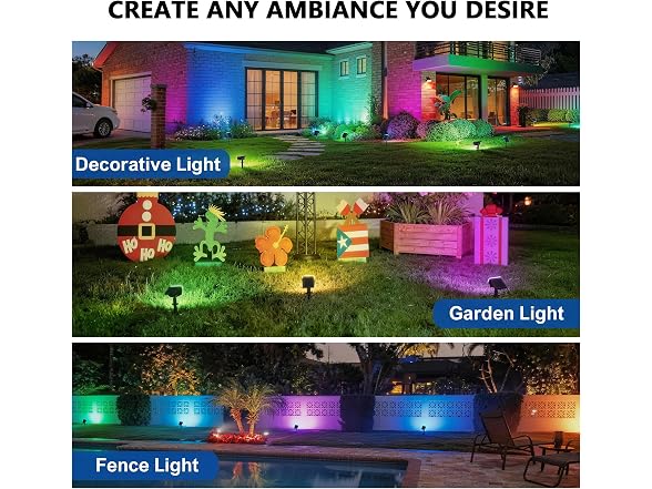 JEJOT Solar Spot Lights Outdoor