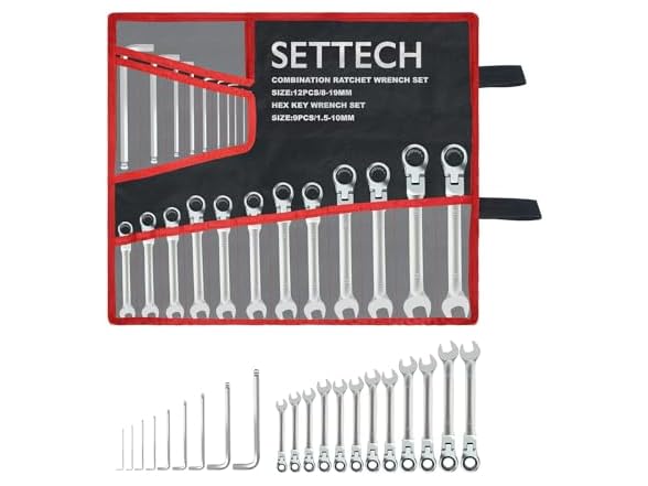 SETTECH SETTECH 21PCS Flexible Ratcheting Wrenc
