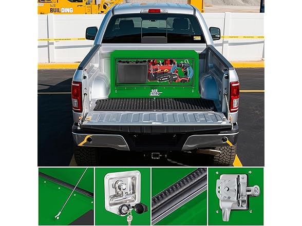 MOVECOM Steel Heavy Duty Truck Bed Tool Box  Green