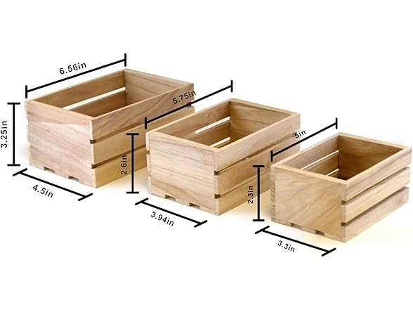 Multicraft Imports Mini Wood Crate Caddy