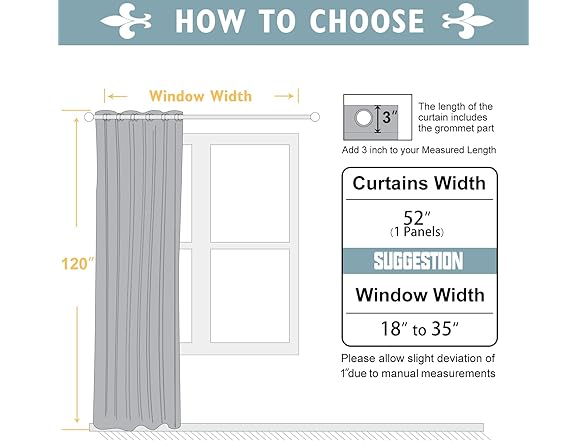 ChrisDowa Blackout Curtain 120" L, Blue