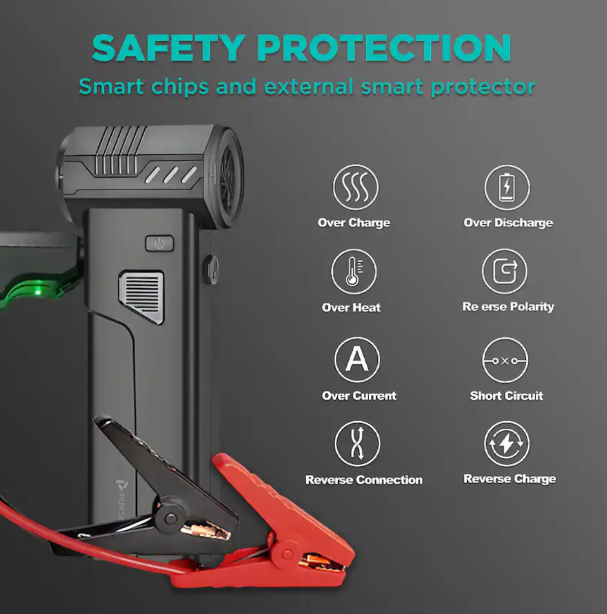 Pursuit R55 5-in-1 Jump Starter, Inflator, Booster - Gallery 20