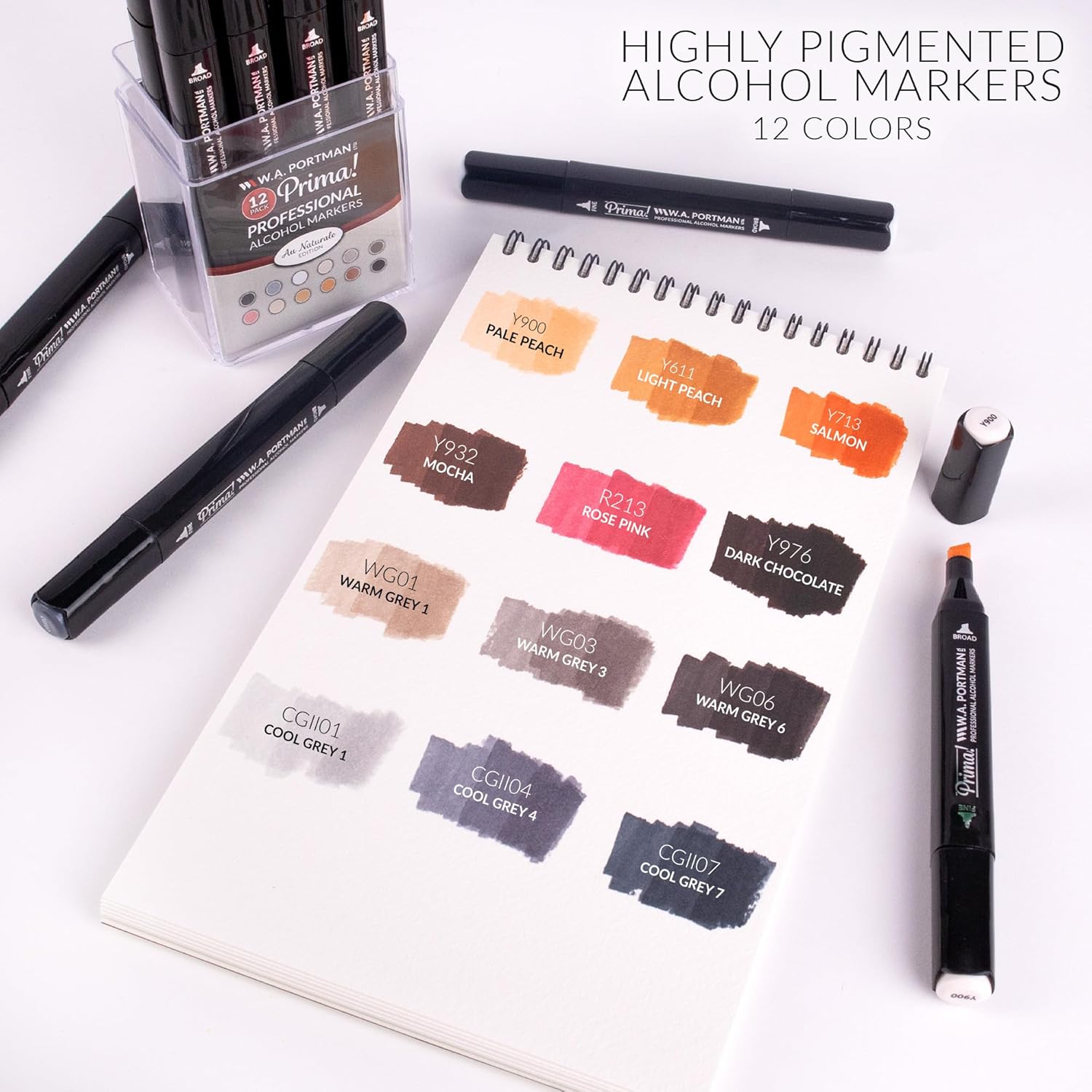 W.A. Portman Alcohol Marker Set 12pc - Gallery 20