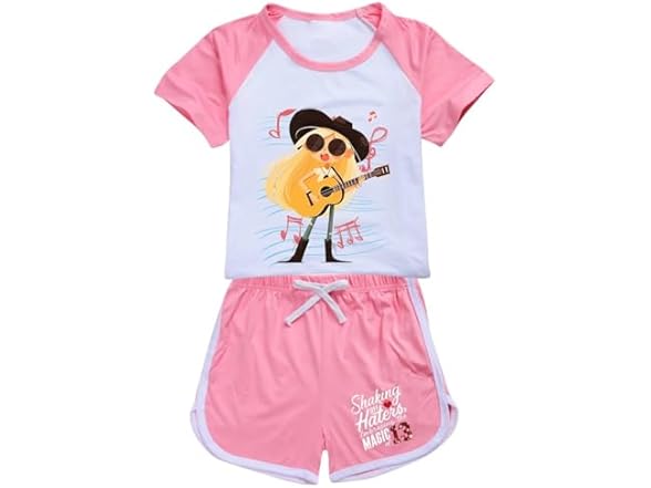 2 PC Girls Princess T-Shirt & Shorts