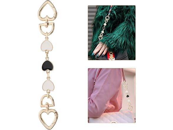 Purse Strap Extender Alloy Metal Heart