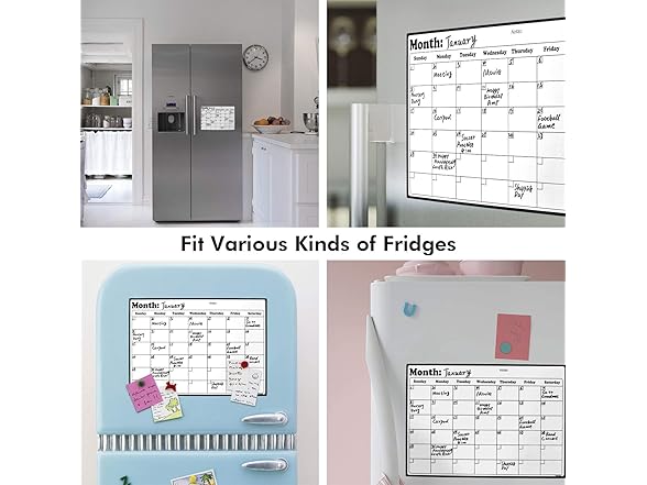 Fridge Calendar Magnetic Dry Erase Calendar Whiteboard