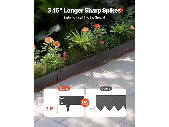 VEVOR 5-pack Steel Garden Edging Borders