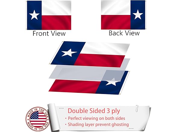 ZEKVY Texas Flag 4x6 Outdoor USA