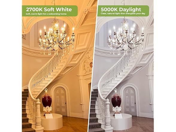 Sigalux E12 LED Candelabra 60W 2700K 6pk
