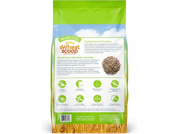 sWheat Scoop Natural Wheat Multi-Cat Litter