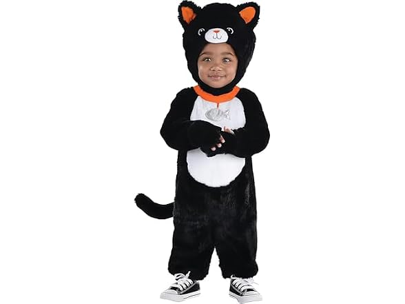 Black Polyester Baby Cat Jumpsuit with (18-24 Mo)