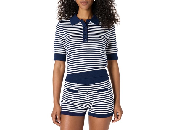 Navy/Ivory Stripes