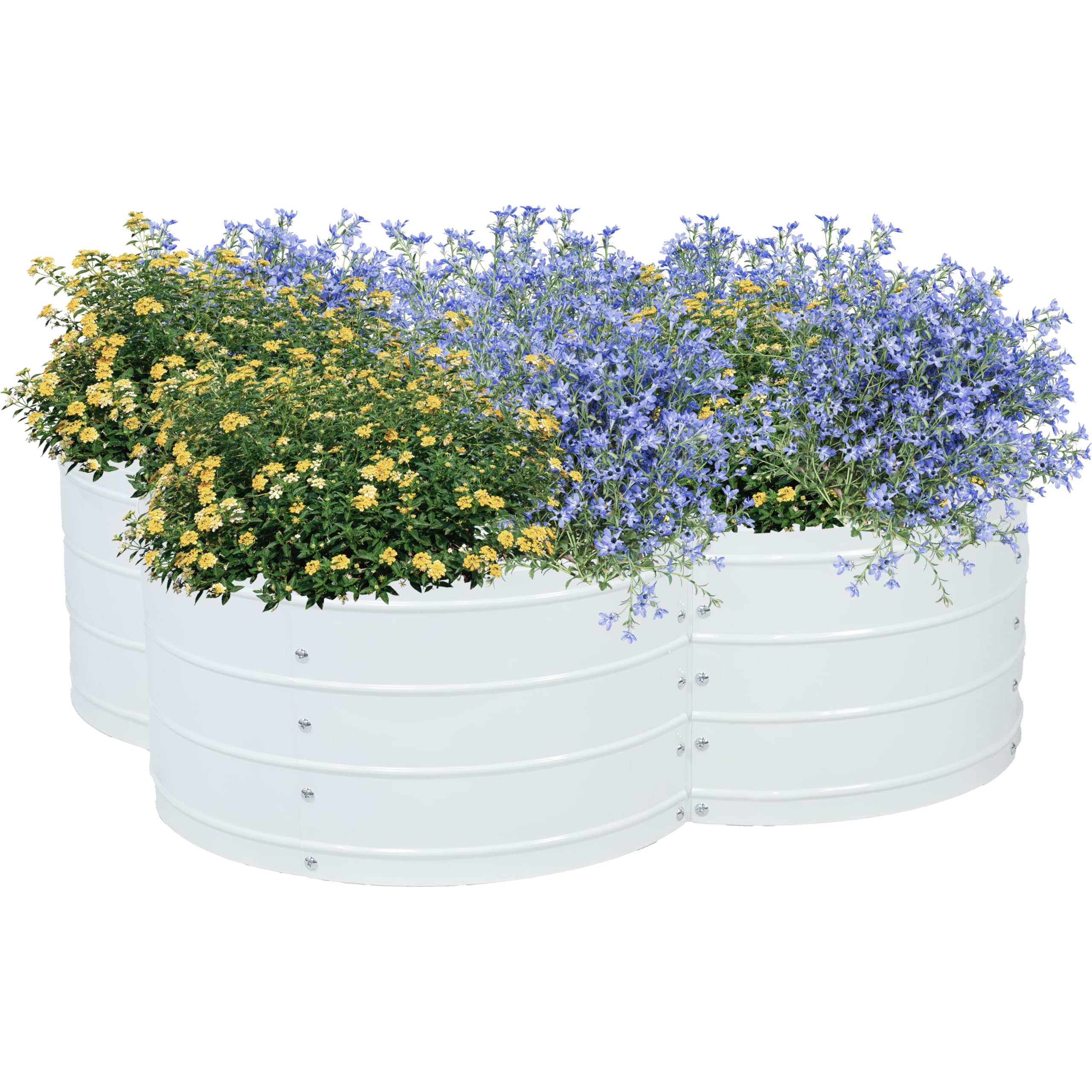 Sunnydaze 12" Clover Steel Garden Bed - Gallery 14