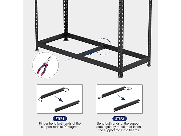 WORKPRO 5-Tier Steel Shelf 35x17x72