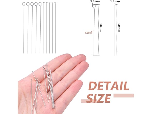 Open Eye Pins Flat Head Pins