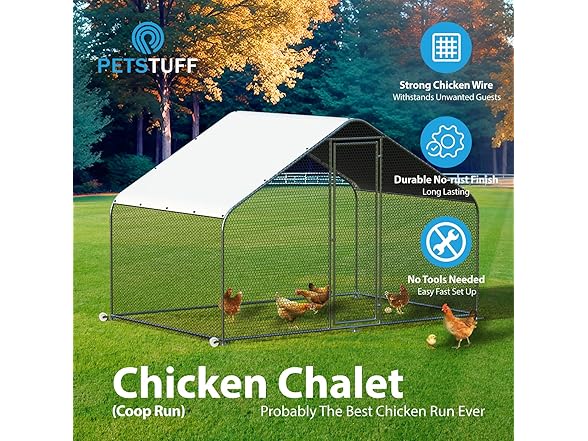PETS TUFF Chicken Chalet - 124”x81”x79”