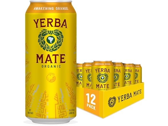Guayakí Yerba Mate, Energy Drink Alternative, Orange