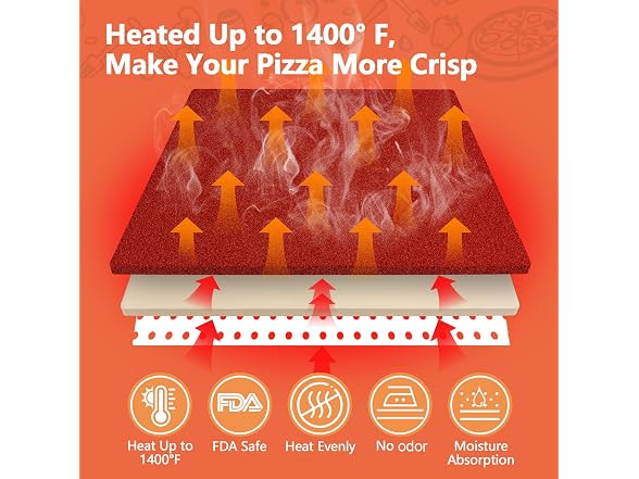 MAXTBEE 15x12 Inch Rectangle Pizza Stone for Oven and Grill