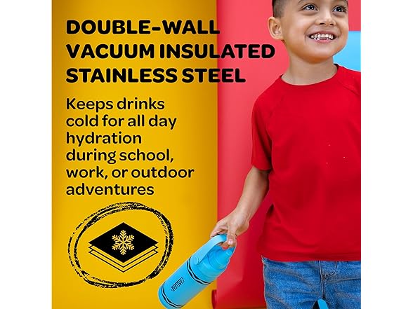 CamelBak Crayola Chug SS Bottle, 16oz, Cherry Red