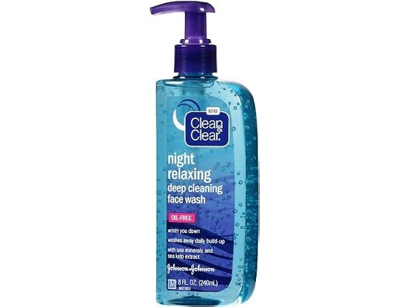 Clean and Clear Night Relaxing Face Wash 8 oz
