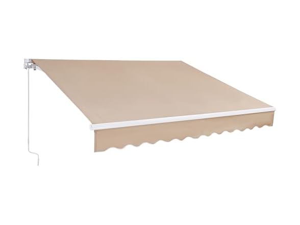 Manual Retractable Awning, 8 x 7 ft Outdoor