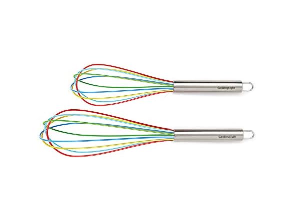 Cooking Light 2 Piece Silicone Whisk Set