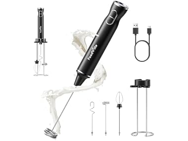 $14.99, Was $29.99, 50% Off! FoodVille Rechargeable Milk Frother dealfomo