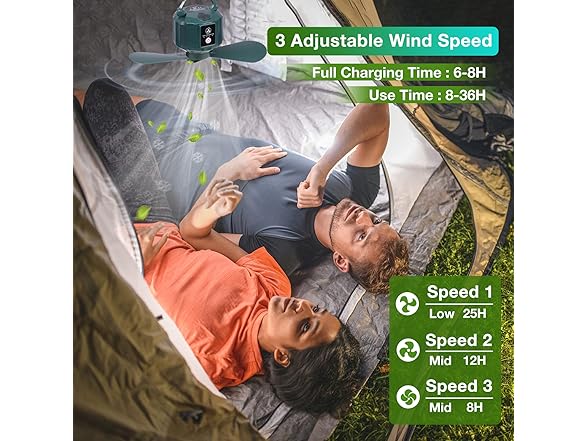 DUKUSEEK Portable Ceiling Fan