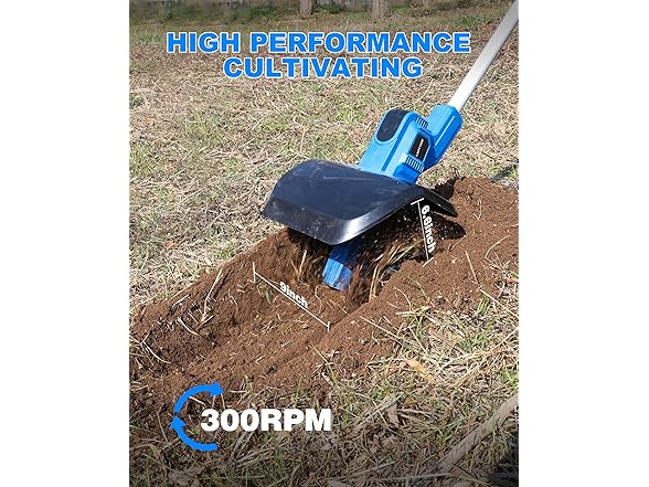 LUXTER Cordless Tiller 300RPM 2x4Ah