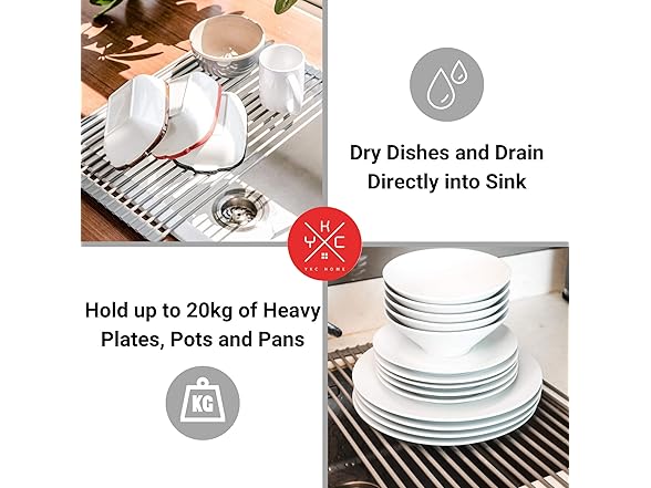 YKC Home Roll Up Dish Drying Rack