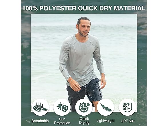 Kanu Men's Gray L/S Rashguard (S)
