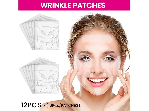 2-Pack 192ct Face Wrinkle Patch Set