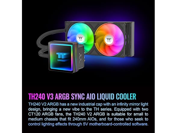 Thermaltake TH240 V3 ARGB CPU Liquid Cooler 240mm