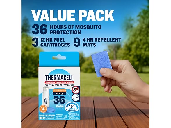 Thermacell Fuel-ZoneGuard Mosquito Repellent Refills, 36-Hr