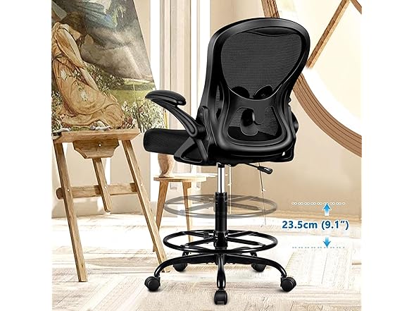 Winrise W0893 Drafting Chair 935Z Black