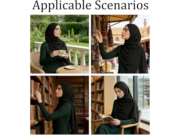 Yeieeo Women (M) Hijab Scarf Undercap Instant Set
