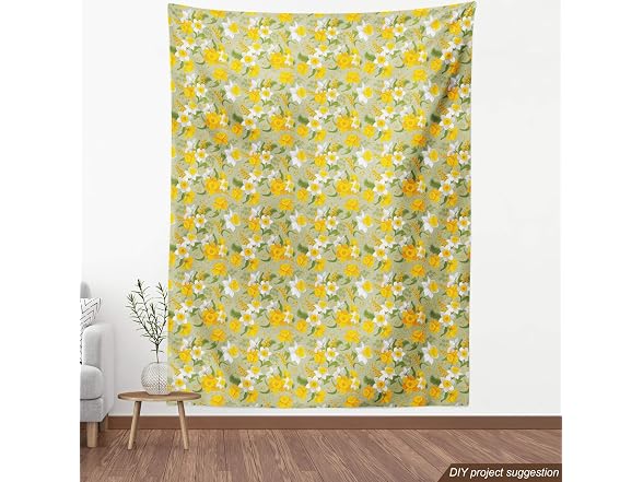 Lunarable Daffodil Fabric by The Yard