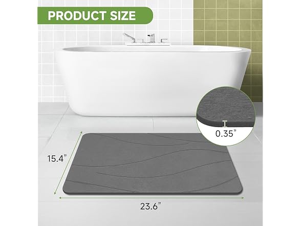 Liyarya Liyarya Stone Bath Mat, Stone Bath Mats