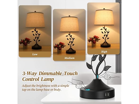 Barith Leaf Table Lamp Set of 2