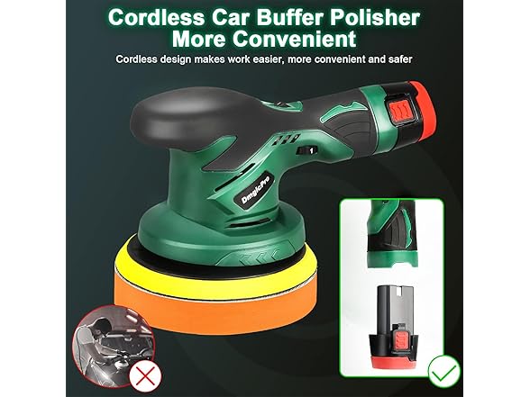 Cordless 6-Inch Car Polisher Kit