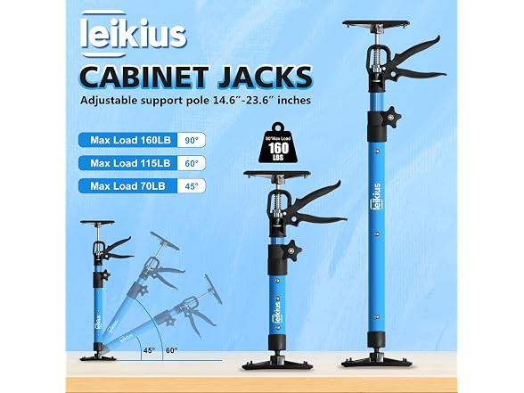 Leikius 2-Pack Steel Cabinet Jacks