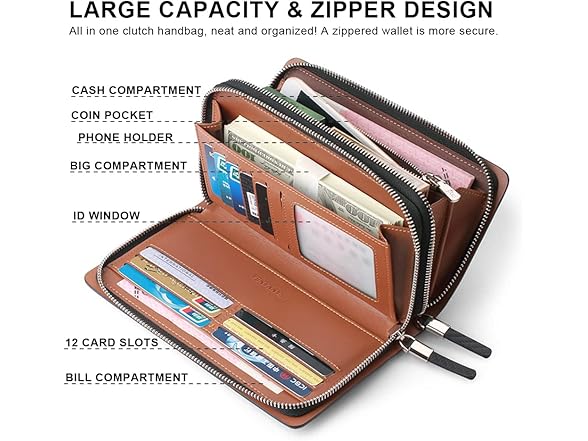 VANNANBA Clutch Purses Wristlet