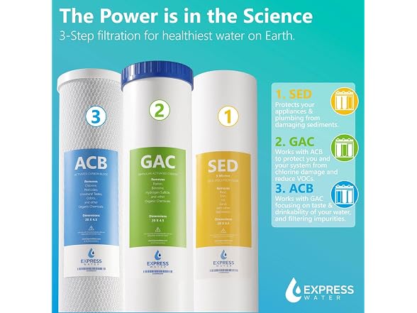Express Water Whole House Water Filter System, 3 Stage
